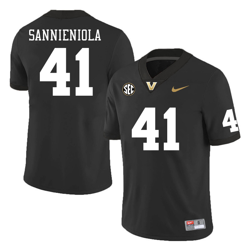 Vanderbilt Commodores #41 Steven Sannieniola College Football Jerseys Sale Stitched-Black